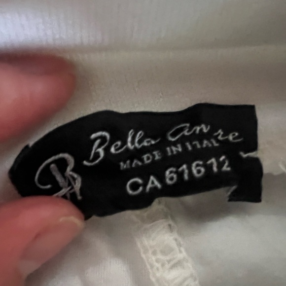 Bella Amore White Pull on Pants with Sparkle Design Size 8 - Picture 6 of 11